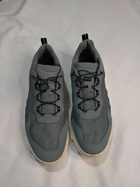 Ecco MX Trooper Men's Blue/Grey Mesh and Black Toggle Sneakers Sz 12-12.5.